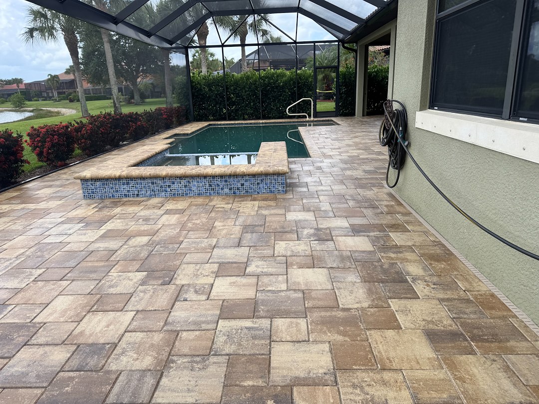Paver sealing job in Gateway Florida